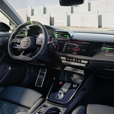 Audi RS 3 Sedan interior and view to cockpit