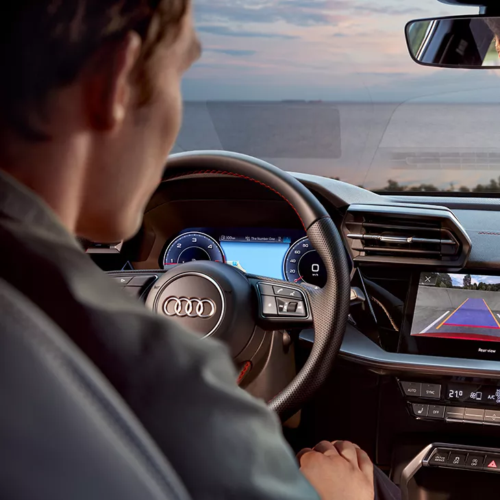 MMI system and Audi virtual cockpit of the Audi S3 Sedan