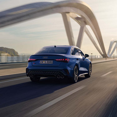 Dynamic side view of the Audi S3 Sedan