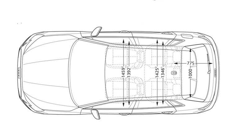 Audi A3 Sportback ylhäältä