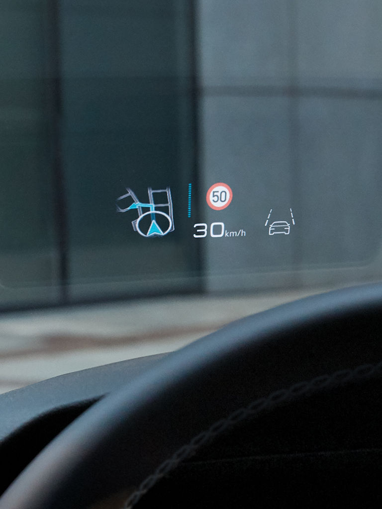 Foto del head-up display del Audi S3 Sportback. 