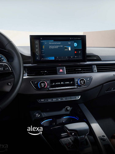 Foto de la tienda de la App Store de Audi y Amazon Alexa.