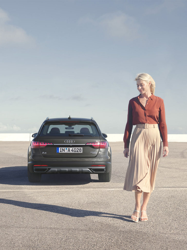 Heckansicht des Audi A4 allroad quattro