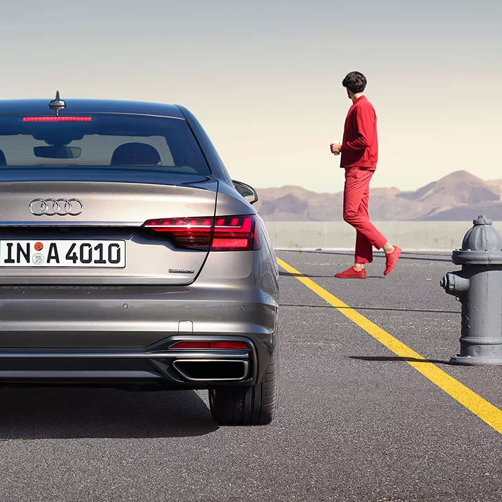 Rear view Audi A4 Sedan