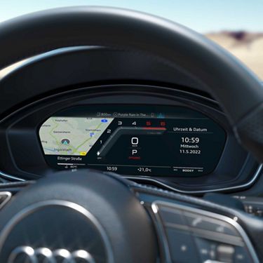 Foto del Audi virtual cockpit plus del Audi S4 Avant TDI. 