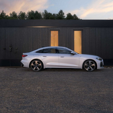 Audi A5 saloon e-hybrid Side view on parking lot