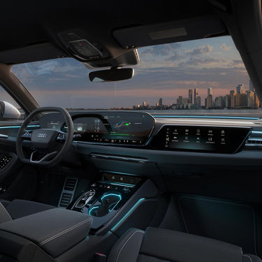 Audi A5 Limousine e-hybrid Innenraum Ansicht des MMI Displays