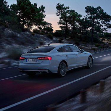 Dynamic rear view Audi A5Sportback g-tron