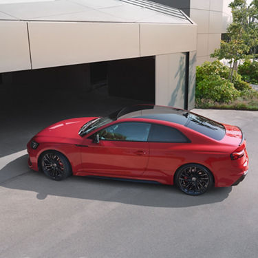 Top view of the Audi RS5 Coupé
