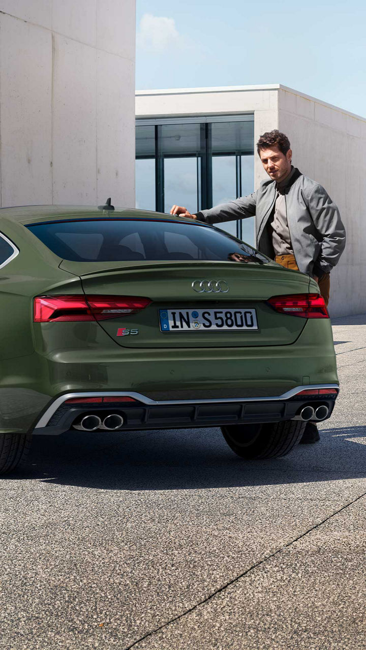 Heckansicht des Audi S5 Sportback