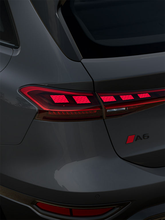 Audi A6 Avant digitala OLED-bakljus.