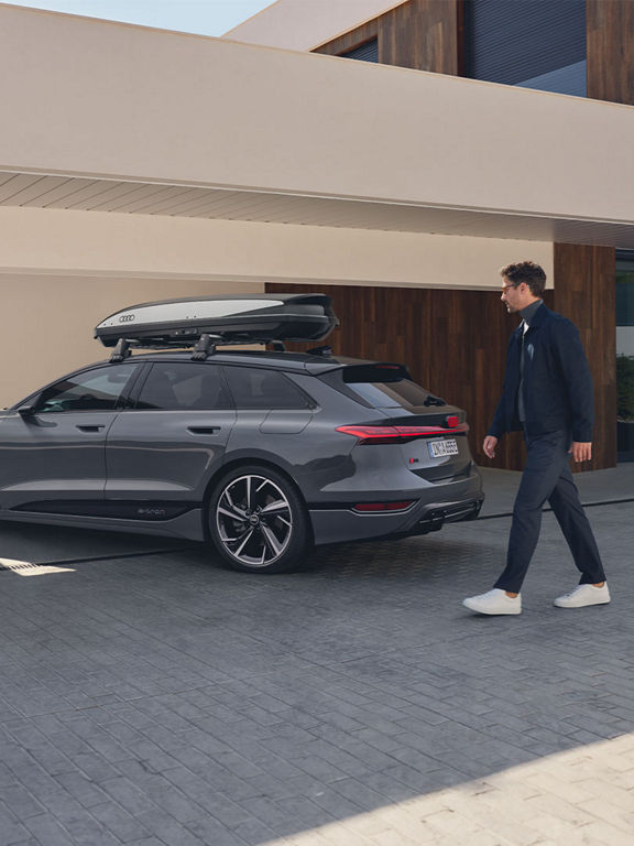 Audi A6 Avant e-tron med tagboks