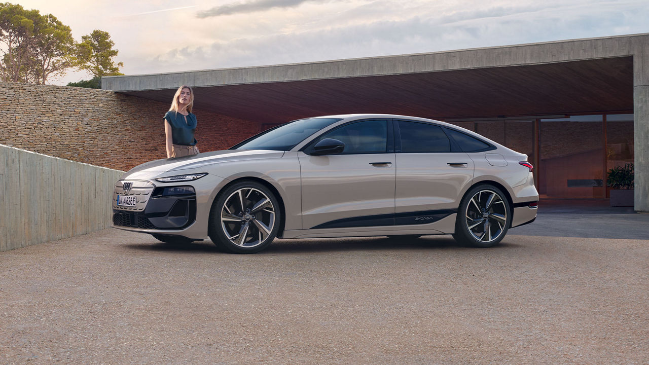 Audi A6 Sportback e-tron set fra siden