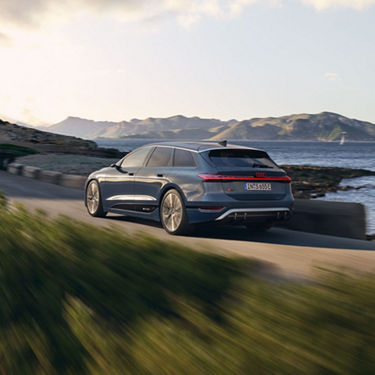 Audi S6 e-tron Avant dynamic rear view