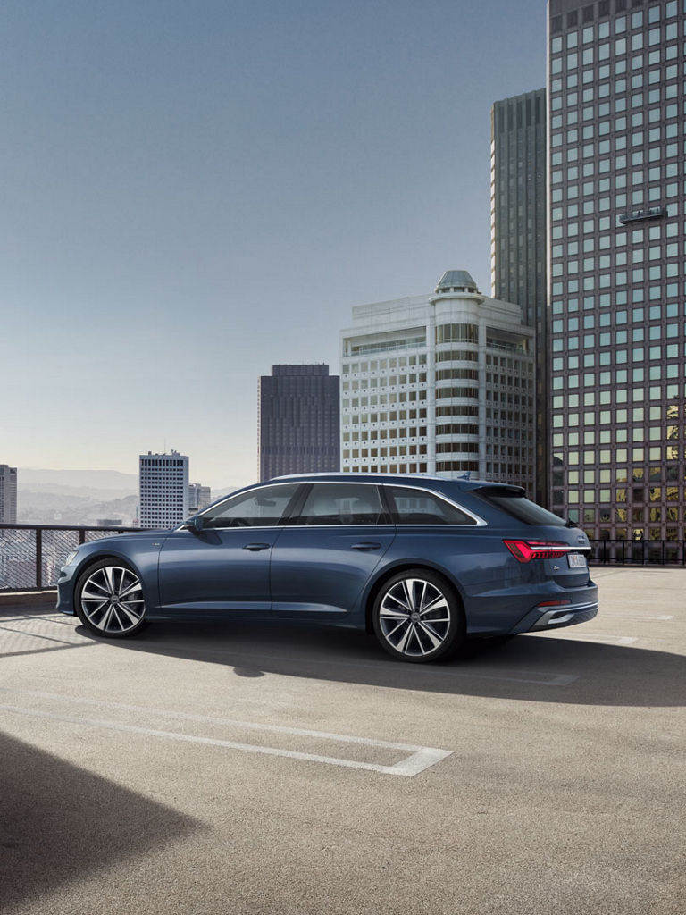 A6 Avant side and front view