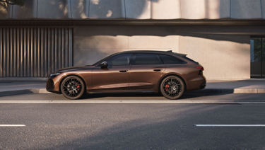 Audi A6 Avant from the side on a road