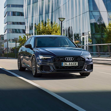 Dynamic front view Audi A6 Sedan TFSI e