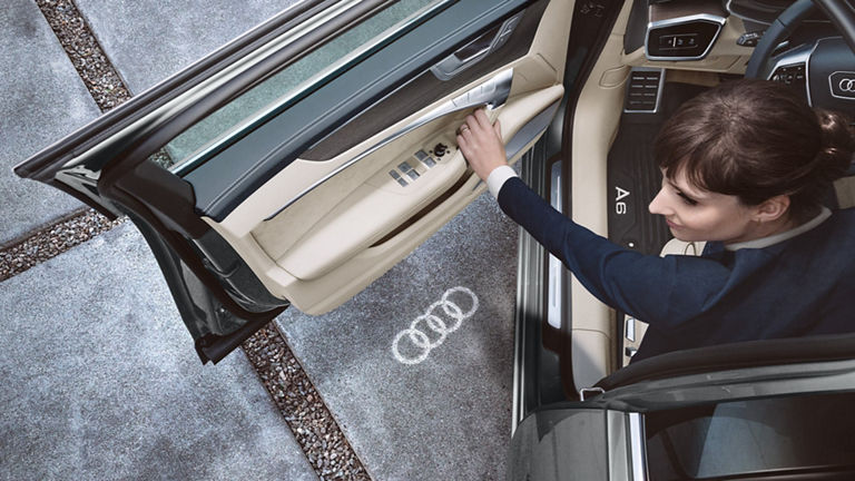 Audi A6 Sedan with LED projection