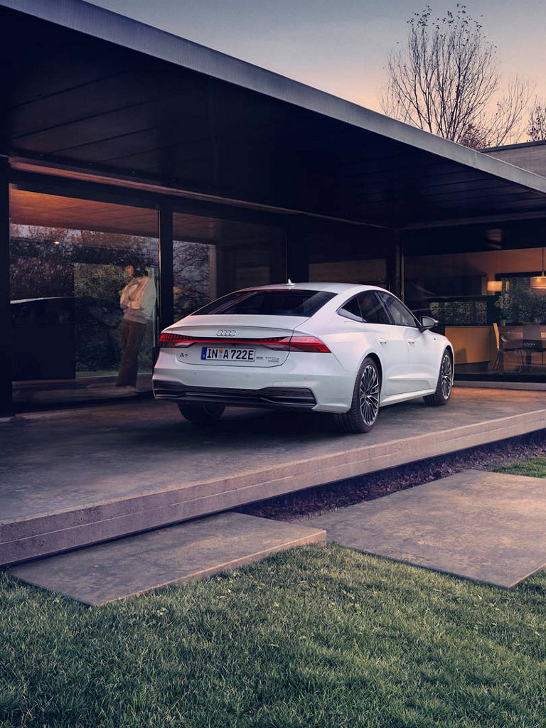 Heckansicht des A7 Sportback TFSI e