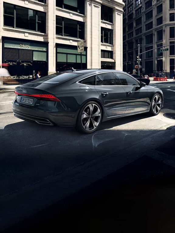 Side rear view Audi A7 Sportback