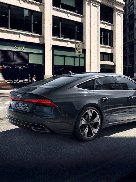 Side rear view Audi A7 Sportback