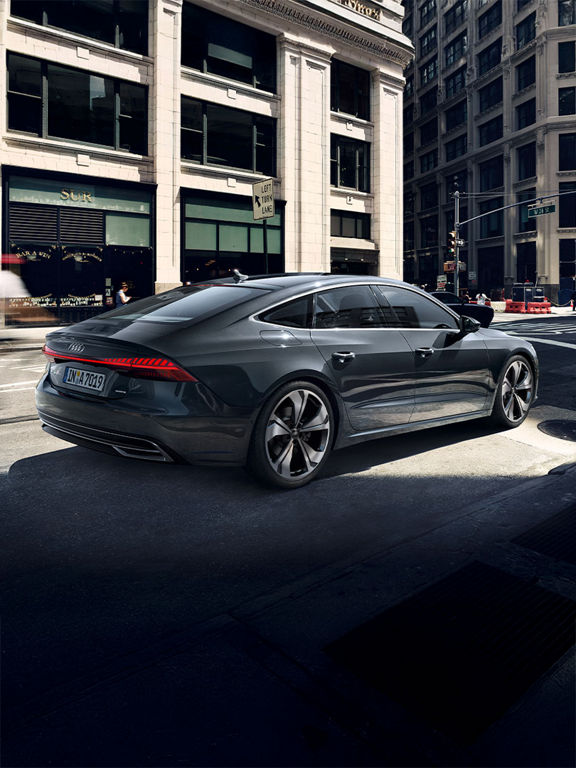 Side rear view Audi A7 Sportback