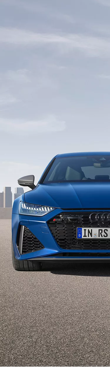 Vue avant de l’Audi RS 7 Sportback performance