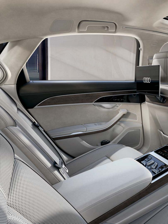 Rear seat of Audi A8