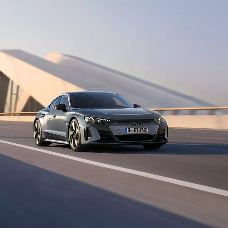 Audi e-tron GT driving