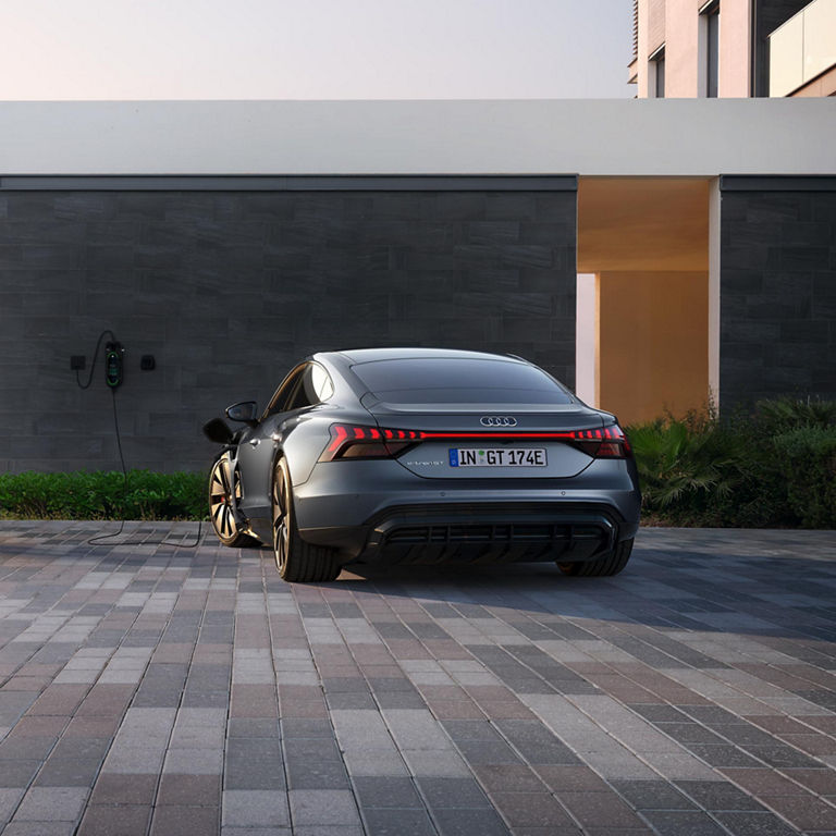 Audi e-tron GT charging in public