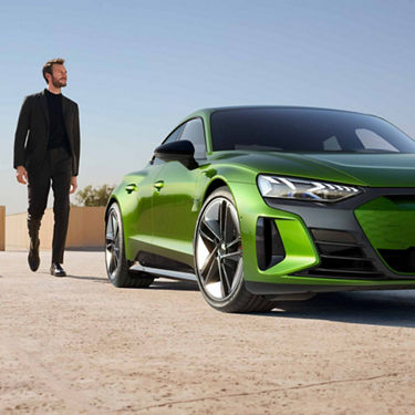 Audi e-tron GT with Audi exclusive Java Green Metallic