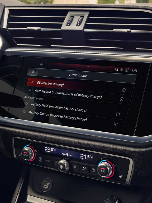 El Audi Q3 TFSIe ofrece cuatro modos de conducción  