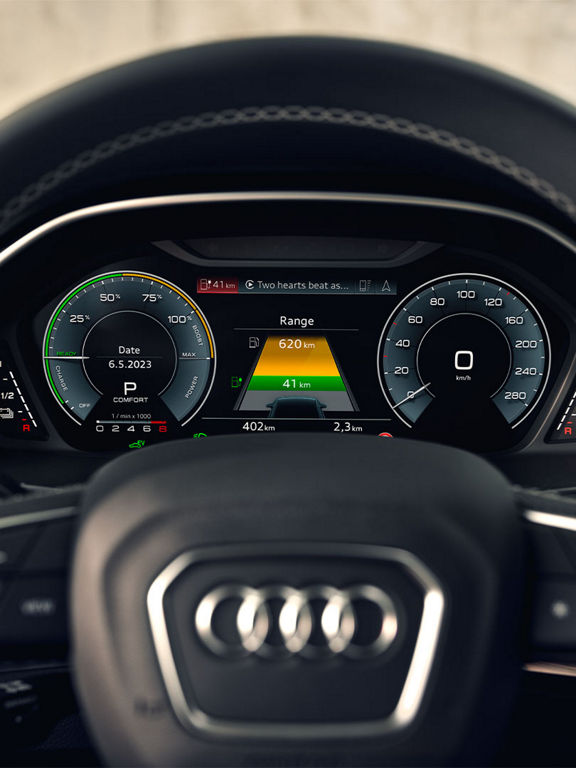 Audi virtual cockpit del Audi Q3 TFSIe  