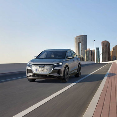 Audi Q4 Sportback e-tron driving