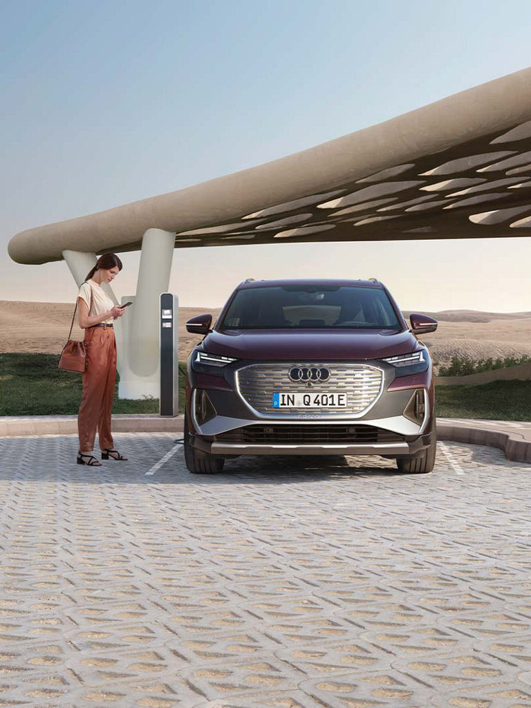 Front view of the Audi Q4 e-tron