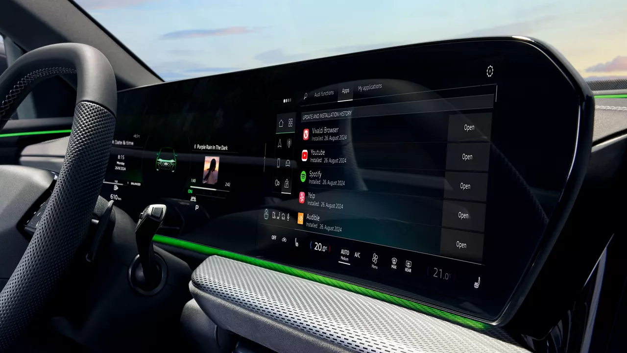 Ecran Audi Application Store