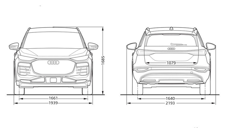 Q6 SUV e-tron edestä ja takaa