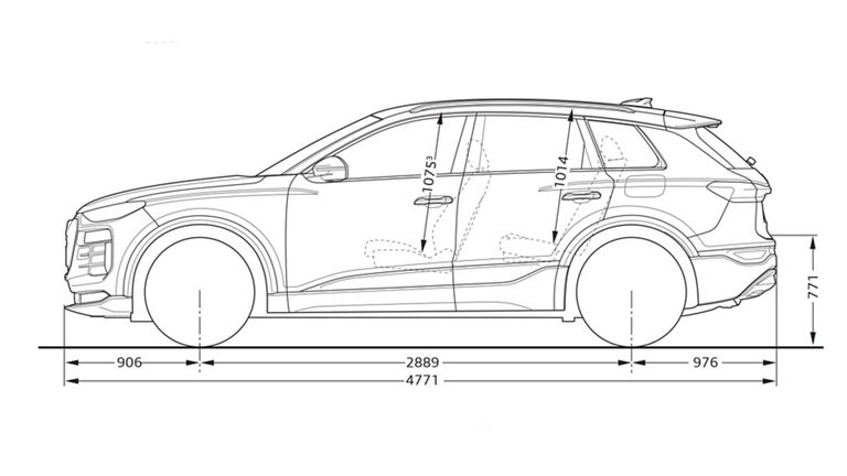 Q6 SUV e-tron sivulta