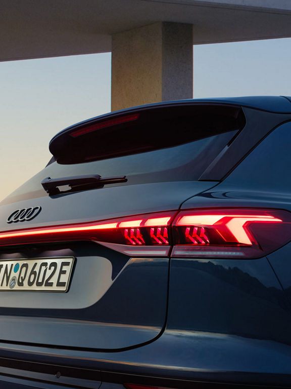 View rear lights Audi Q6 SUV e-tron