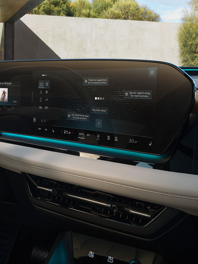 Audi assistant "Hey Audi" in the Audi Q6 SUV e-tron