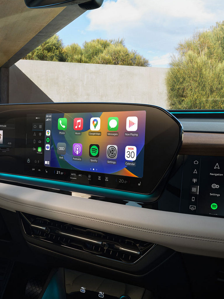 View panorama displays Audi Q6 SUV e-tron