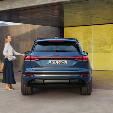 Rear view Audi Q6 SUV e-tron