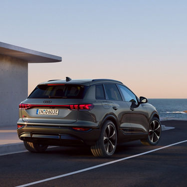Rear view Audi Q6 SUV e-tron