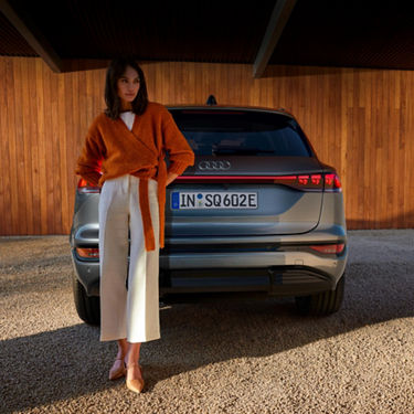 Rear view Audi SQ6 SUV e-tron