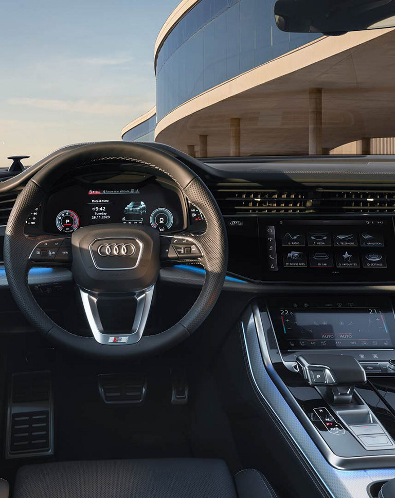 Foto del sistema MMI de un Audi. 