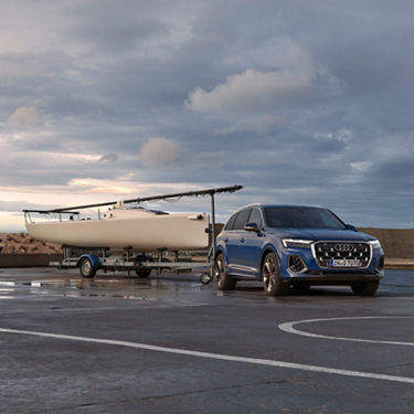 Foto de la capacidad de remolque del Audi Q7 SUV. 