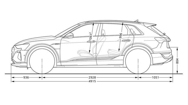 Side view Audi Q8 e-tron
