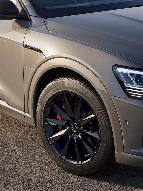 Foto de las llantas de aleación del Audi Q8 e-tron.