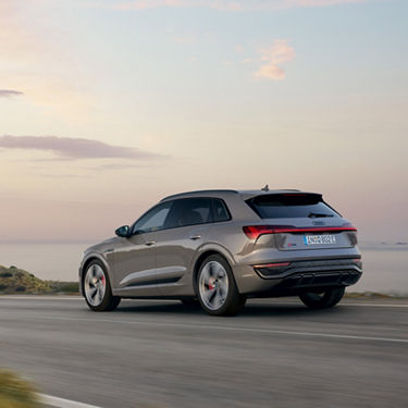 Dynamic rear view Audi Q8 e-tron
