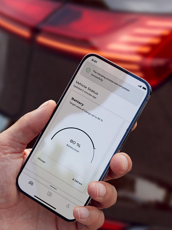 Smartphone with the myAudi app
